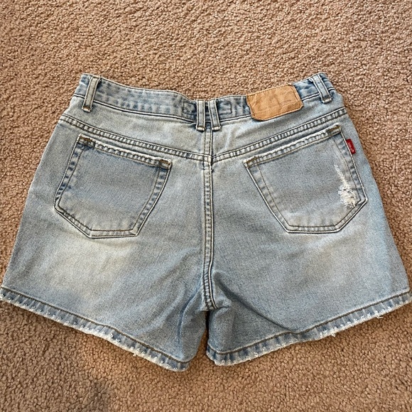 JABA Distressed Ripped High-waisted Denim Shorts - Picture 8 of 8